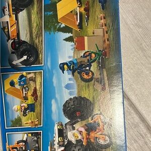 Lego Adventure Set with Blue, Orange, Yellow and Green Pieces